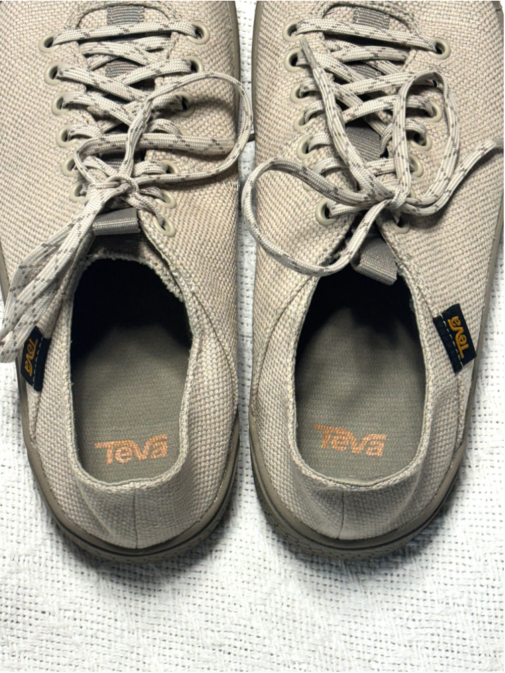 NWOT Teva Terra Canyon Canvas Beige Low Top Sneakers Women's 8.5 / Men's 7 - Picture 3 of 9